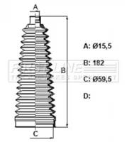 First Line/KeyParts FSG3438 Пильник рульової рейки