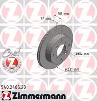 Otto Zimmermann 540.2485.20 Brake disc