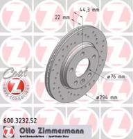 Otto Zimmermann 600.3232.52 Диск тормозной