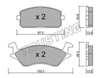 Trusting 243.0 Колодки гальмівні