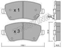 Trusting 501.1 Колодки гальмівні