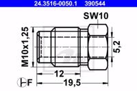 Ate 24.3516-0050.1 Штуцер тормозной трубки