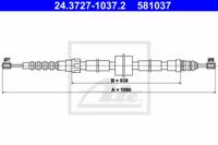 Ate 24.3727-1037.2 Трос стояночного гальма