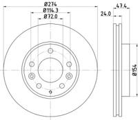 Mintex MDC1543 Brake disc