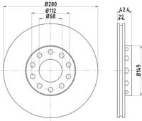 Mintex MDC1657 Brake disc