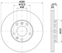 Mintex MDC1758 Brake disc