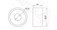 Autex 641926 Ролик натяжний ременя ГРМ