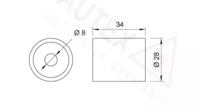 Autex 651051 Ролик обводной ремня грм Autex 651051 Ролик обводной ремня грм