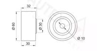 Autex 651566 Ролик обводной ремня грм Autex 651566 Ролик обводной ремня грм
