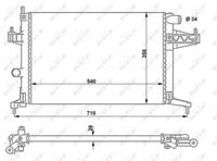 NRF 519596 Радиатор охлаждения двигателя NRF 519596 Радиатор охлаждения двигателя