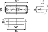 Hella 2KA 010 278-317 Фонарь подсветки номерного знака