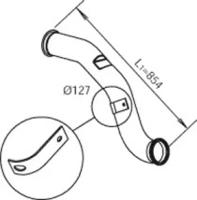 Dinex 21285 Exhaust pipe