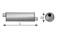 Dinex 21327 Середній кінцевий глушник ог