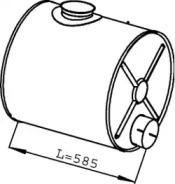 Dinex 21434 Muffler assy front Dinex 21434 Muffler assy front