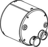 Dinex 21441 Muffler assy front
