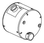 Dinex 21448 Muffler assy front