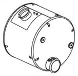 Dinex 21453 Muffler assy front