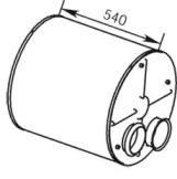 Dinex 21488 Muffler assy front Dinex 21488 Muffler assy front