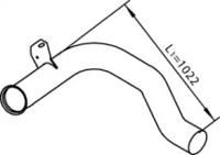 Dinex 22162 Exhaust pipe