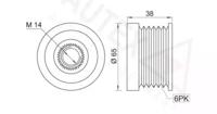 Autex 654079 Шкив генератора