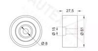 Autex 654212 Ролик обводной ремня грм Autex 654212 Ролик обводной ремня грм