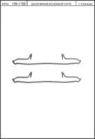 Kawe 109-1159 Монтажний комплект гальмівних колодок