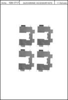 Kawe 109-1717 Комплект монтажный дисковых тормозных колодок