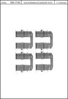 Kawe 109-1734 Комплект монтажный дисковых тормозных колодок Kawe 109-1734 Комплект монтажный дисковых тормозных колодок