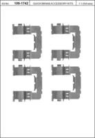 Kawe 109-1742 Комплект монтажный дисковых тормозных колодок