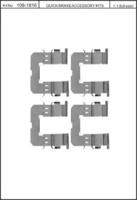 Kawe 109-1816 Комплект монтажный дисковых тормозных колодок Kawe 109-1816 Комплект монтажный дисковых тормозных колодок