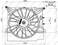 NRF 47461 Вентилятор охолодження двигуна