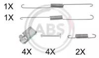 A.B.S. 0888Q Монтажний комплект гальмівних колодок A.B.S. 0888Q Монтажний комплект гальмівних колодок