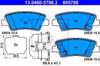 Ate 13.0460-5786.2 Brake pads