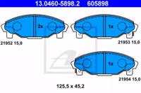 Ate 13.0460-5898.2 Brake pads