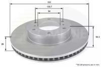 Comline ADC0379V Brake disc
