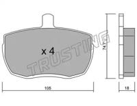 Trusting 018.0 Колодки тормозные Trusting 018.0 Колодки тормозные