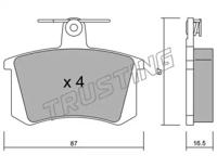 Trusting 050.0 Колодки гальмівні Trusting 050.0 Колодки гальмівні