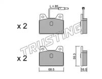Trusting 086.0 Колодки гальмівні
