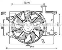Ava HY7567 Fan and motor assy