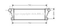 Ava IV4021 Радіатор інтеркулера Ava IV4021 Радіатор інтеркулера