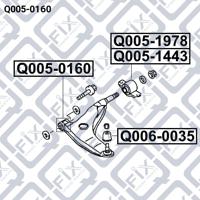 Q-FIX Q0050160 Bushing suspension arm