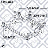 Q-FIX Q0050703 Сайлентблок балки Q-FIX Q0050703 Сайлентблок балки