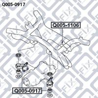 Q-FIX Q005-0917 Сайлентблок опори диференціала Q-FIX Q005-0917 Сайлентблок опори диференціала