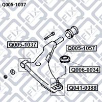 Q-FIX Q005-1037 Bushing suspension arm Q-FIX Q005-1037 Bushing suspension arm