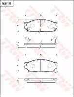 TRW GDB7163 Колодки гальмівні