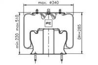 PE Automotive 084.297-71A Пневматична подушка PE Automotive 084.297-71A Пневматична подушка