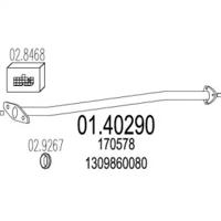 MTS 01.40290 Выпускная труба отработанных газов MTS 01.40290 Выпускная труба отработанных газов
