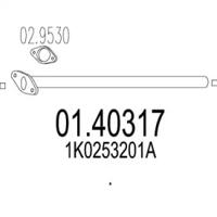 MTS 01.40317 Випускна труба відпрацьованих газів MTS 01.40317 Випускна труба відпрацьованих газів