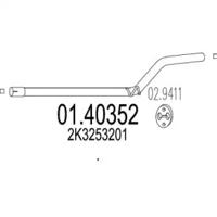 MTS 01.40352 Випускна труба відпрацьованих газів