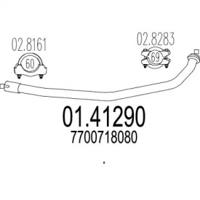 MTS 01.41290 Випускна труба відпрацьованих газів